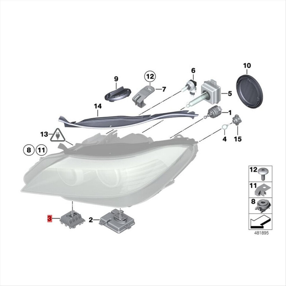 2Pcs Car Adaptive Headlight Afs Control Module 63117182396 For E90 E92 E93 E70 X5 E71 X6 E72 E89 Z4 2007-2012 4853498924916