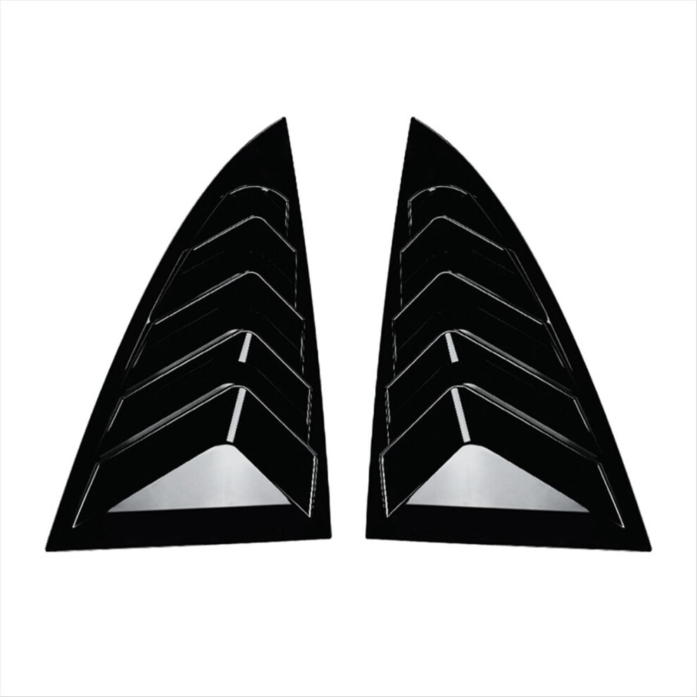 Rear Car Window Shutter Cover For 2024 Louver Side Vent Trim Triangle Accessories, Black 4853498940886