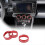 For BRZ / 86 2022 2023 Car Air Conditioning Knobs Switch Ring Trim Interior Accessories (Red) 3