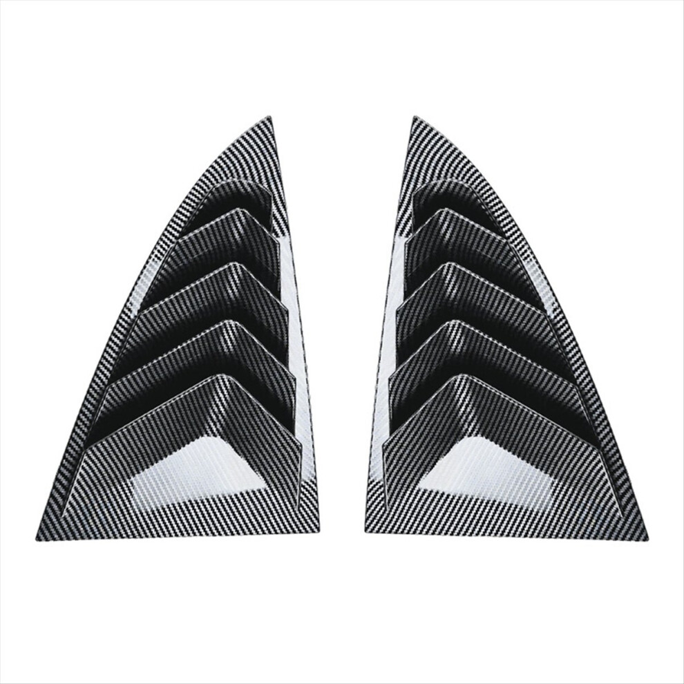 Rear Car Window Shutter Cover For 2024 Louver Side Vent Trim Triangle Accessories, Carbon 4853498941500