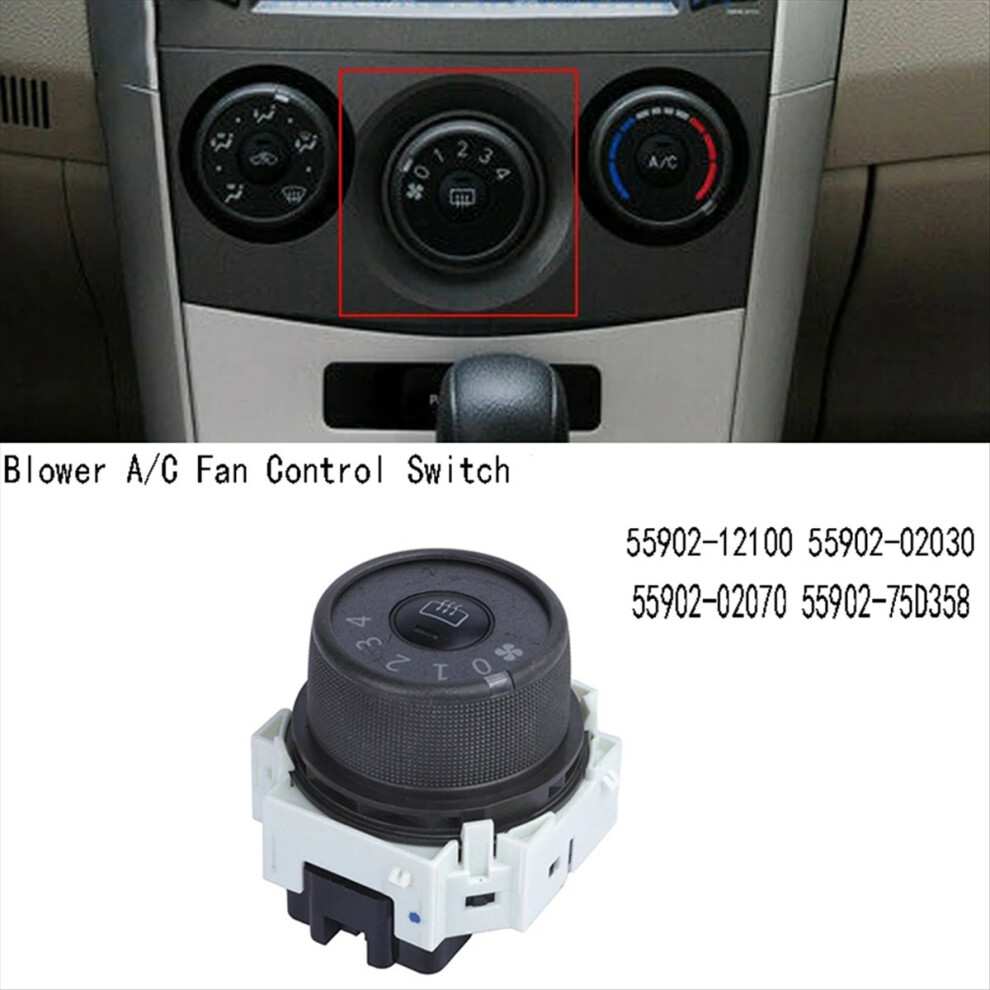 Car Blower A/C Fan Control Switch For Matrix 55902-12100 55902-02030 55902-02070 55902-75D358 4853498969764