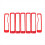 Red Front Grille Frame Headlight Ring Mesh for 2018 Exterior Modification 4