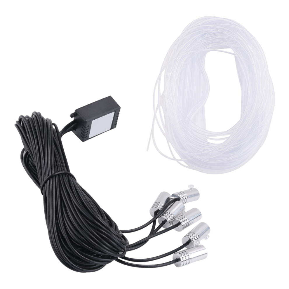 6 In 1 Rgb Led Atmosphere Car Interior Ambient Fiber Optic Strips By App Control Diy Music 8M Light 4853927669173
