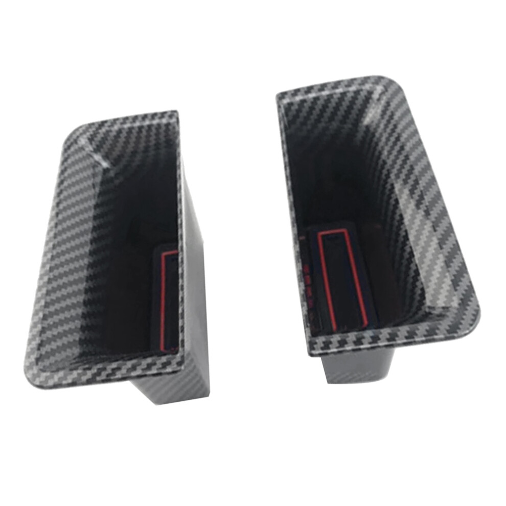 Car Carbon Fiber Door Handle Storage Box Side Armrest Bin For Escape 2020 Black 4853927676959