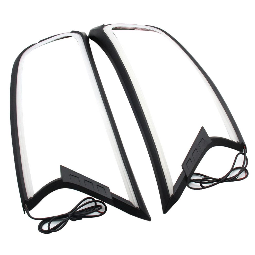 Drl Head Led Cover Trim Lamp Hood Daytime Running For Ranger Everest Endeavour 2015-2019 Black/Light 4853927674634