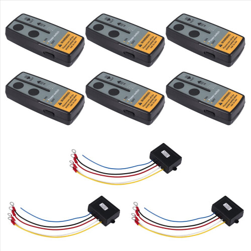 3Set 12V 24V 2.4G 50M Universal Car Wireless Winch Crane Remote Control Controller with Twin Handset Range 1