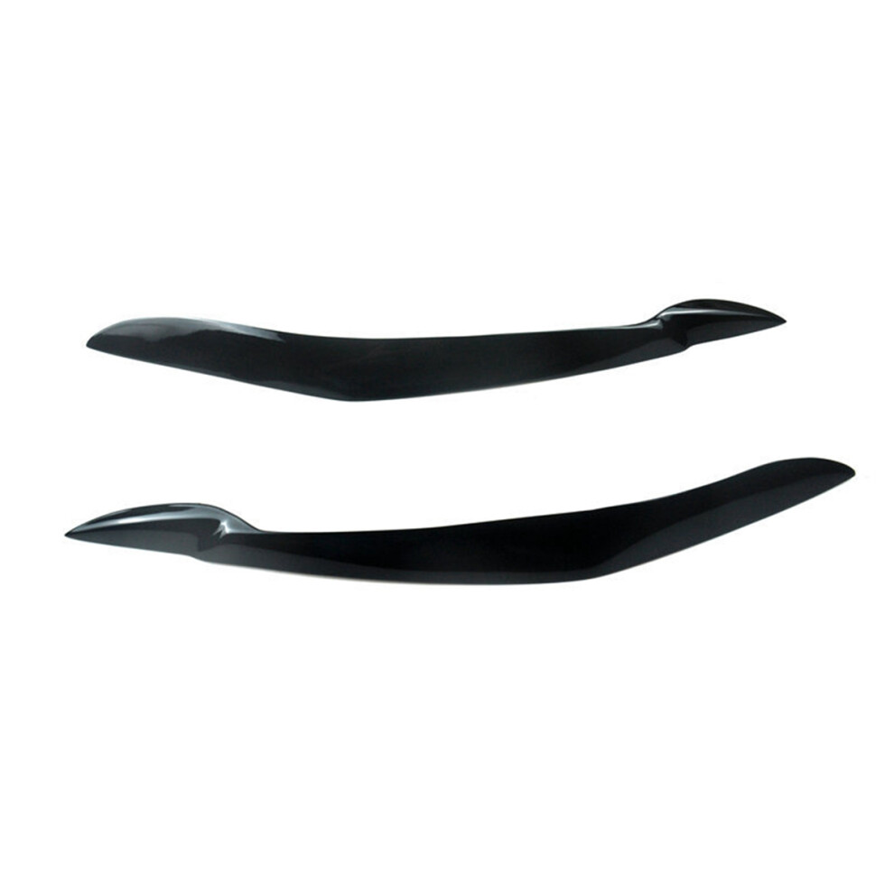 Car Front Resin Headlight Eyebrow Eyelid Cover Trim For X5 E70 2007-2013 Gloss Black 4853927612803