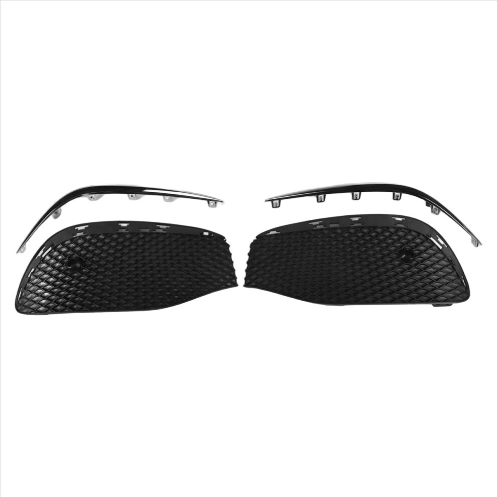 1Pair Car Front Bumper Fog Grille Lamp Grill Cover With Chrome Strip For E Class W213 2016-2020 Light 4853927614999
