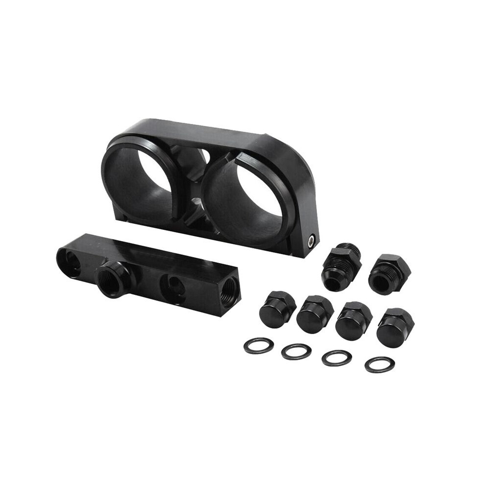 Billet Aluminum Dual Pump Clamp Mounting Bracket Outlet Manifold For 044 - 380Lph 4853893384964