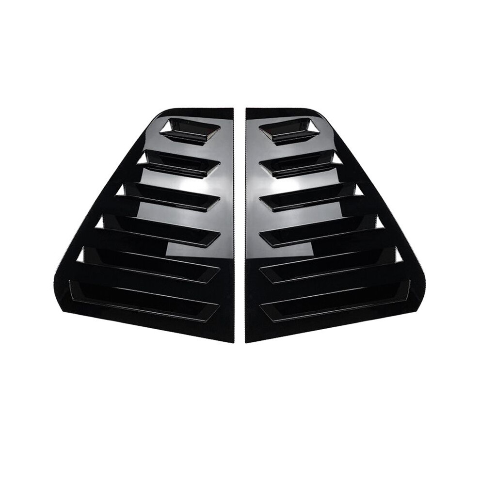 Car Glossy Rear Triangle Louver Cover Stickers For Golf 6 Mk6 2008-2012 Black 4851444276393