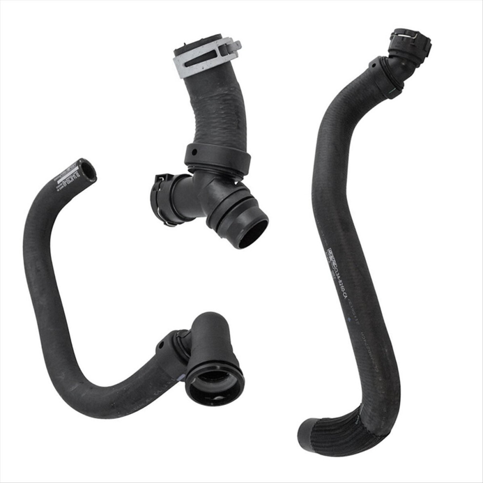 Upper & Lower Radiator Hoses With T-Connector For 2011-2020 5.0L Dr3z-8566-A, Cl3z 8260-A, Bl3z 8C350-A Black 4851444298432