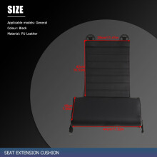 Universal Car Seat Leather Leg Pad Support Extension Mat Cushion Knee Memory Black