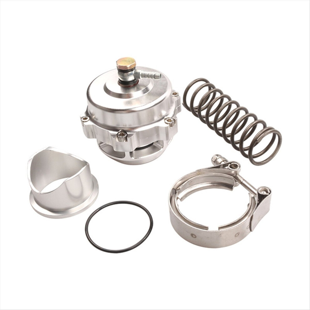 Tkbov001b50 Universal For Jdm 50Mm V With Purge Valve Bov Q Typer Welded Aluminum Flange Vent Turbine Relief, Silver 4851444204297