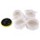 5Pcs Polisher/Buffer kit Soft Wool Bonnet Pad White:4 inch 8