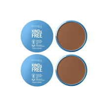 2 Pack x Deep 050 Rimmel London Kind + Free Natural Finish Pressed Powder Vegan