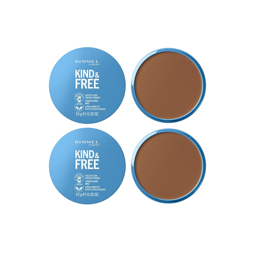 Rimmel Londen 2 Pack X Deep 050 Rimmel London Kind + Free Natural Finish Pressed Powder Vegan