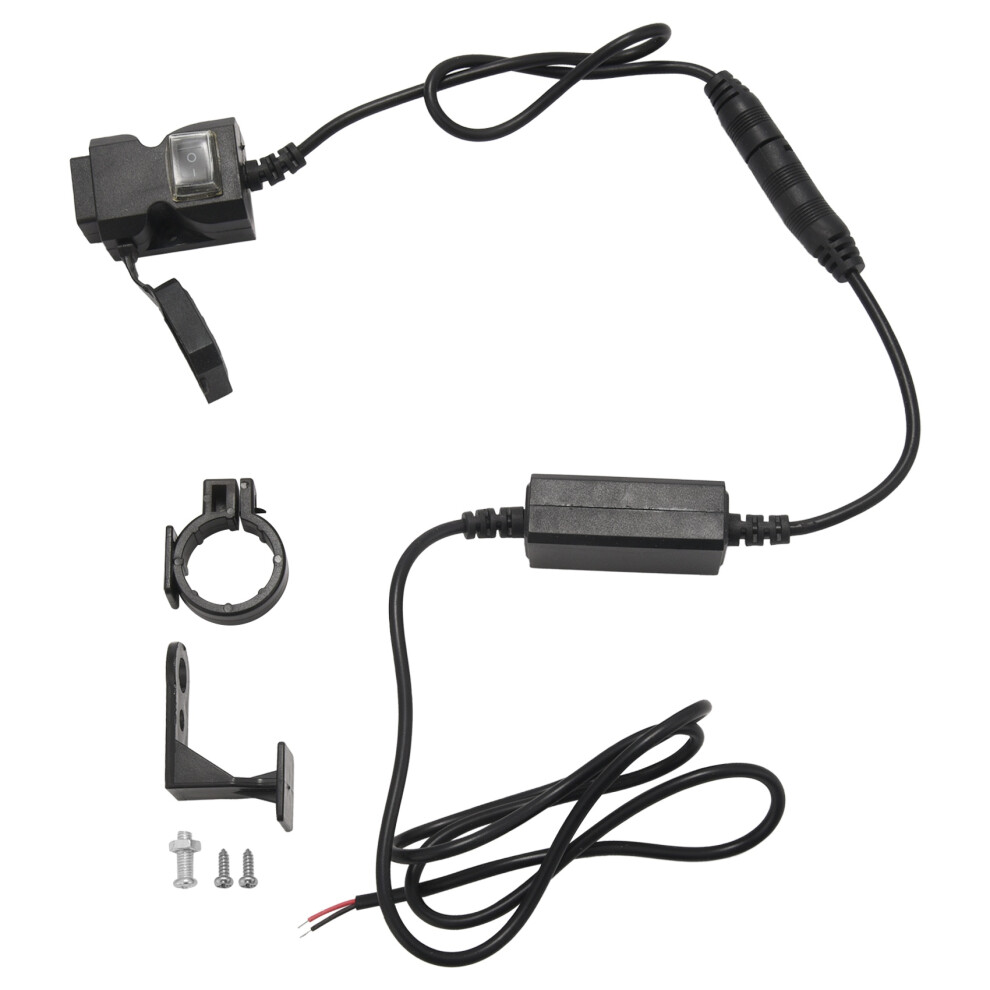 12V Waterproof Motorbike Motorcycle Dual-Usb Charger Power Socket Adapter Outlet 4851444244309