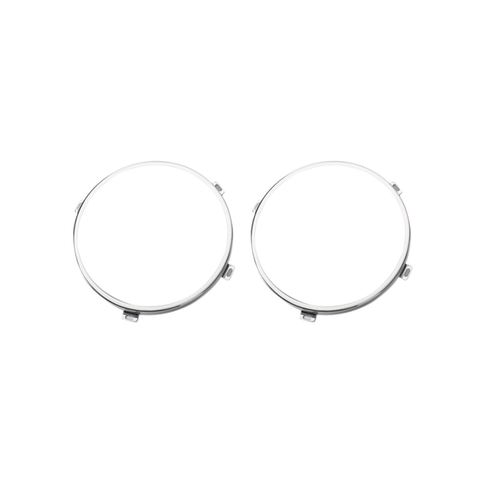 2Pcs For Jk Tj 07-17 7-Inch Led Headlight Round Ring Mounting Bracket Lamp Holders Silver 4851444232627