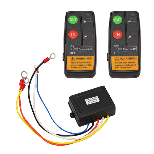24V 50Ft Auto Wireless Console Winch Remote Control Car Manual Transmitter Button For Atv Suv Truck