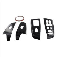 for 2006-2011 Door Window Lift Panel Carbon Fiber Switch Cover Trim RHD