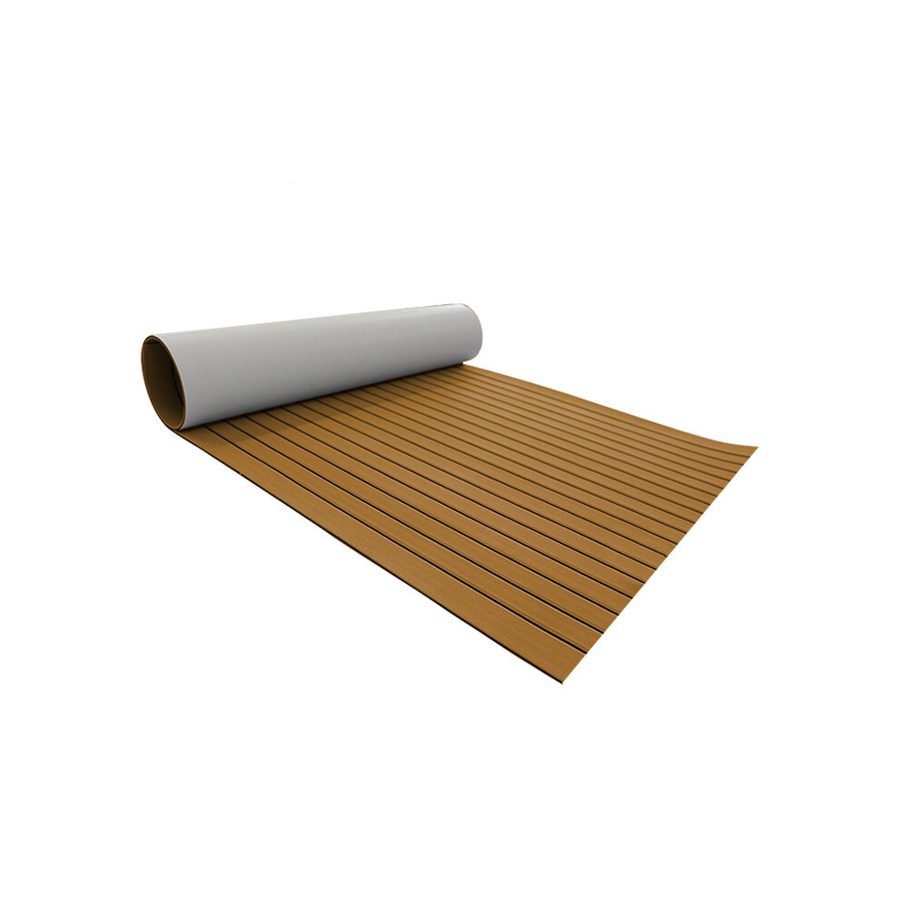 Foam Teak Decking Eva Marine Flooring Faux Boat Sheet Accessories 240X 45Cm Brown/Black 4853927630623