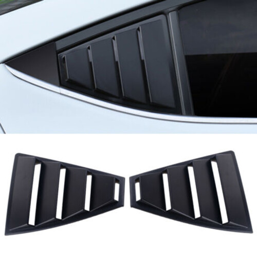 Rear Quarter Side Window Louvers Vent Cover Trim Panel Blinds Triangular for 2017 2018 2019 2