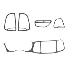 Carbon Fiber for 2015-2021 Accessories Driver Center Console Dash Trim Air Outlet Cover Sticker