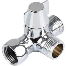 Duschventil med kromfinish, massiv tjock mässing, universell design, 3-vägsbrytare för förbättrad vattenkontroll, läckageskydd, enkel