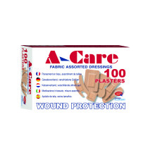 A-Care Latex Free Fabric Assorted Plasters Pk of 100