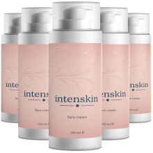 Intenskin Creme - 500ml (5x100ml) - 5er-Pack - mit Sheabutter, Hyaluronsäure & Traubenkernöl - Original Schweizer Formel