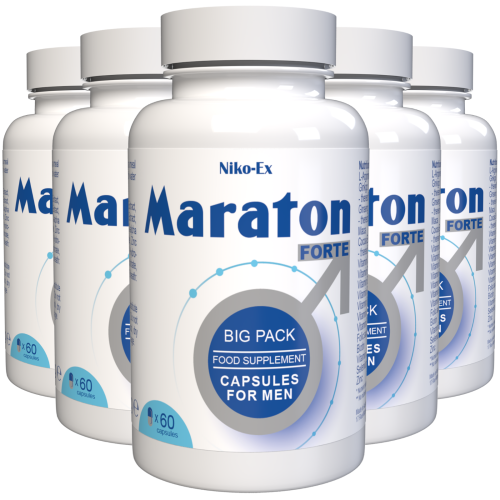 Maraton Forte - Maca, L-Αργινίνη & Ψευδάργυρος - 300 Κάψουλες (5 τμχ)