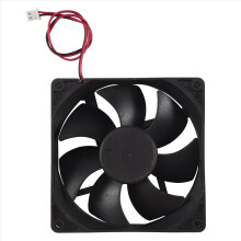 Zwarte kunststof vierkante 9025 90 x 25 mm DC 12V 0,25A koelventilator