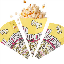 100X σακουλάκια ποπ κορν χάρτινα αμύγδαλα Popcorn S