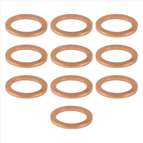 10 τεμάχια 12mm x 17mm 1,5mm χαλκού με ροδέλα σύνθλιψης, επίπεδη φλάντζα 2