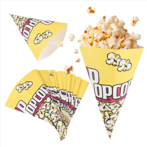 100X σακουλάκια ποπ κορν χάρτινα αμύγδαλα Popcorn S 2