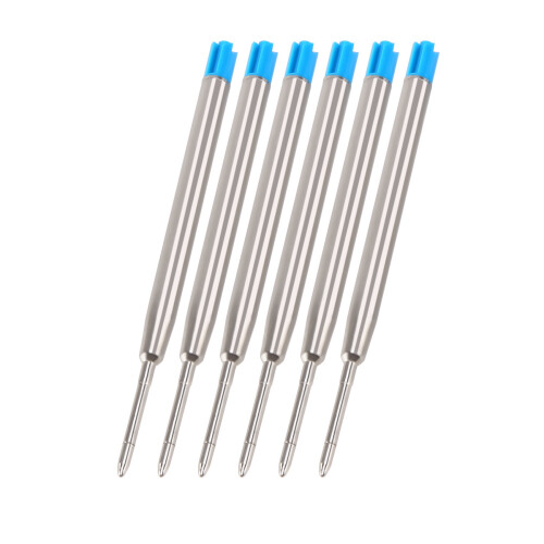 6 balpenvullingen 10 cm blauw grote vulling 1
