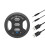 Hub USB 2.0 para mesa, com 3 portas e encaixe para áudio. 1