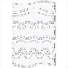 stuks acryl golfliniaal quiltsjablonen DIY tekensjabloon Measure Tailor Soft Patchwork
