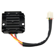 Motorfiets spanningsregelaar 4 draden pinnen 12 gelijkrichter voor 50-250CC scooter bromfiets ATV (zwart)