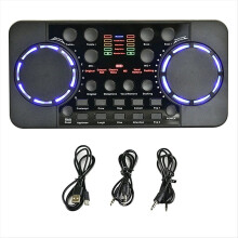 Placa de Som V300 Pro, Interface de Áudio Compatível com Bluetooth, Mixer para DJ, Efeitos Digitais, Redução de Ruído, Console de Gravação USB