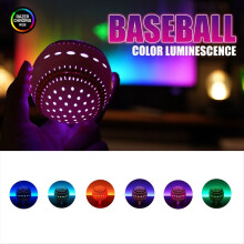 Leuchtender Baseball, 23 cm großer, im Dunkeln leuchtender Baseball, ideal zum Üben von Wurfübungen bei Nacht für die ganze Familie
