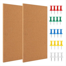 Quadro de avisos de cortiça, pequeno quadro retangular com alfinetes para parede, autoadesivo para escritório, escola e casa.