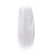 Anime Lang Steil Haar Pruik Cosplay Kostuum, Wit