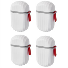 Conjunto de 4 saboneteiras com tampa, estojo de viagem portátil à prova d'água com alça para banheiro e camping.