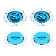 4 stuks aluminiumlegering remschijf velg doos metalen zeskant adapter 12mm voor RC 1/10 auto Fly Fish Truck 94123 94122 D4, blauw