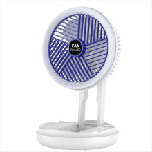 USB-Ladefähiger, faltbarer Tischventilator zur Wand- und Deckenmontage mit LED-Licht, verstellbar für die Kühlung von Wohnräumen