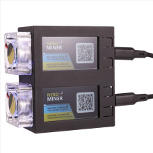 Para NerdMiner V2 Miner 78KH/Sx2 Pantalla Dual BTC Solo Lottery Bitcoin Nerd con Ventilador Luminoso,C