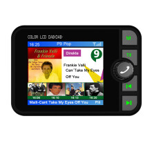 Rádio digital universal para carro com Bluetooth, reprodutor de música MP3 e transmissão FM com tela LCD.