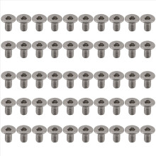 Tornillos planos avellanados con cabeza hexagonal M3 x 6 mm, 50 unidades