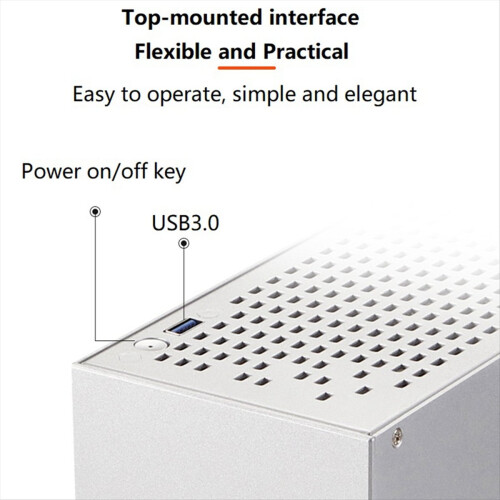 Θήκη υπολογιστή A07 Mini ITX, περίβλημα HTPC Host USB3.0, προσωπικό κουτί γραφείου, μαύρο 1